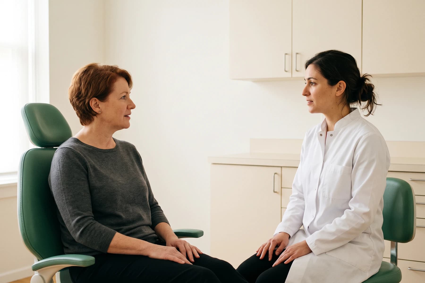 Illustrative dental discussion about treatment planning.