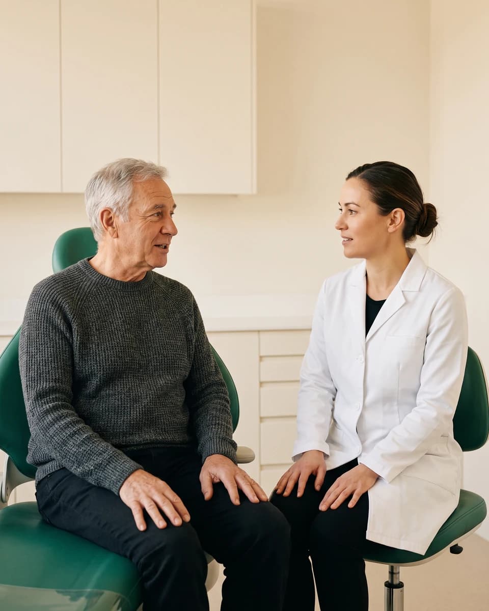 Illustrative conversation with a dentist accompanying questions about research limitations.