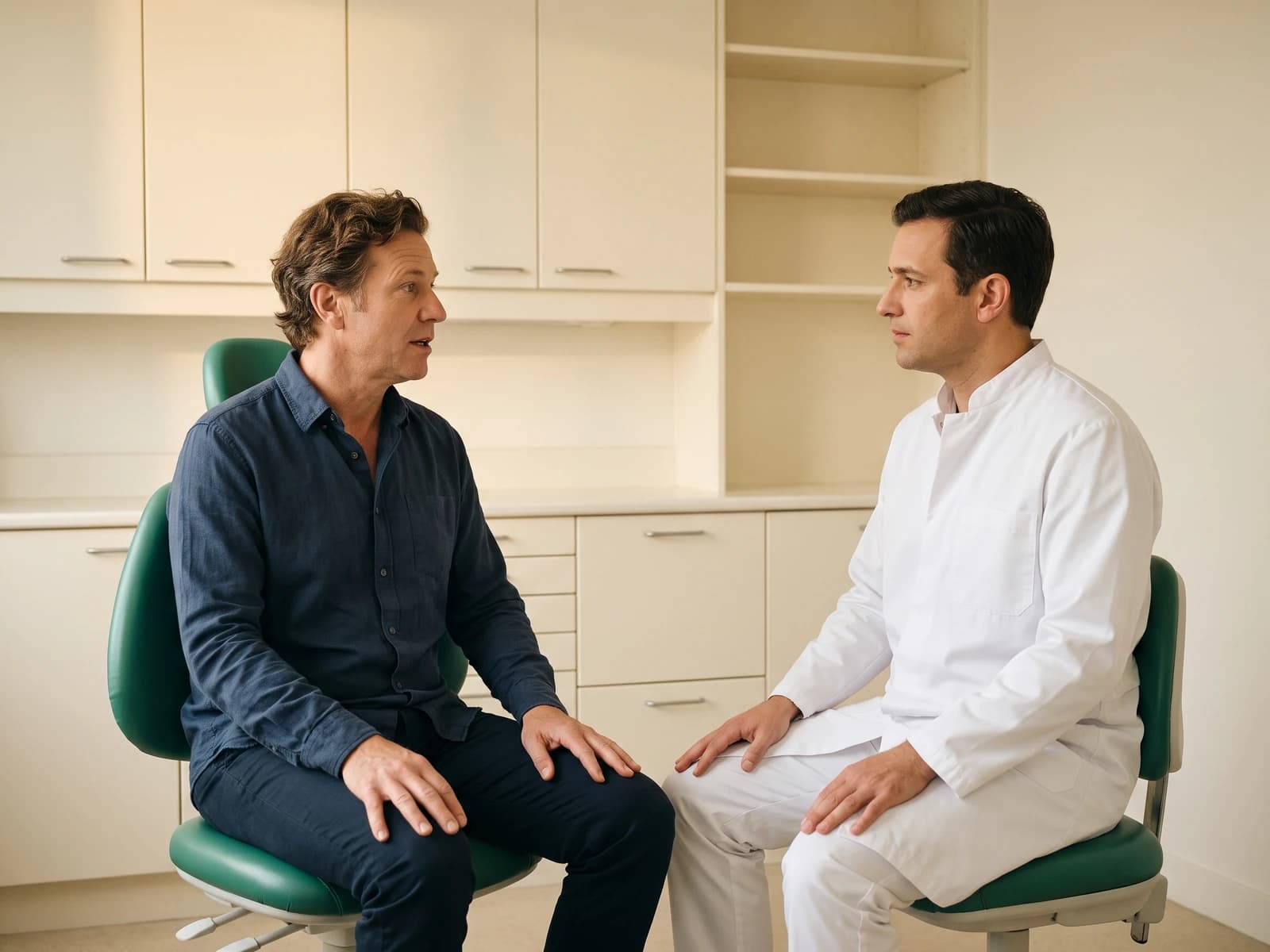 Illustrative conversation with a dentist accompanying the scope of veneer clinic research.