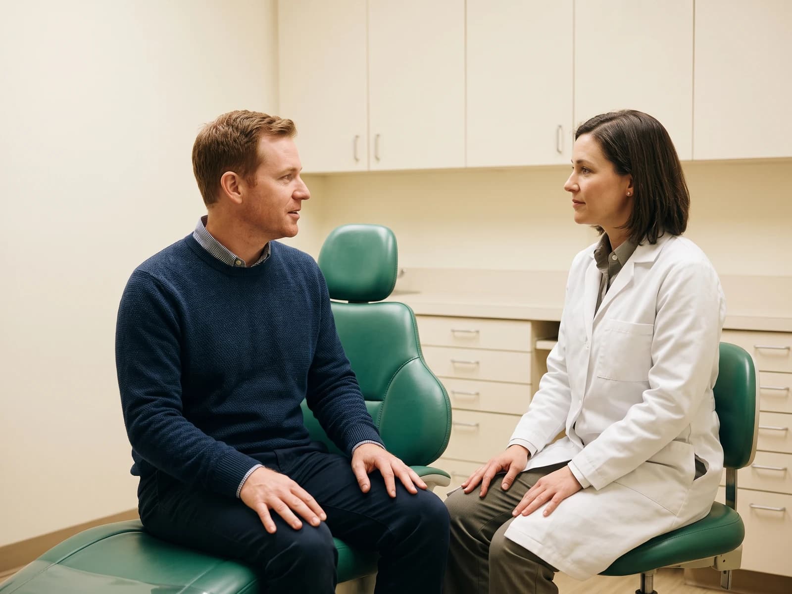 Illustrative dental conversation accompanying resources for checking clinic information.