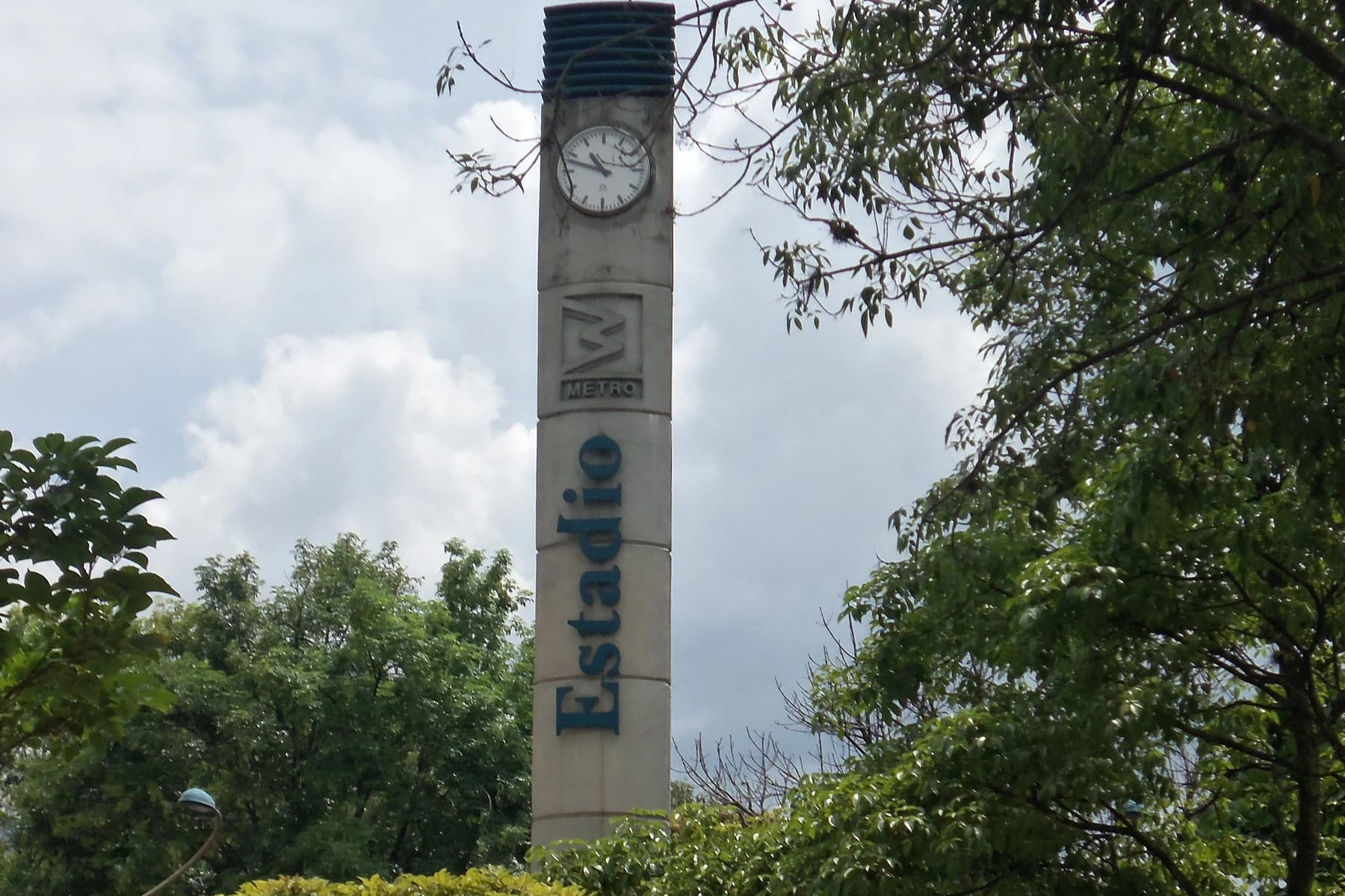 Estadio Metro station tower in Laureles, Medellín.