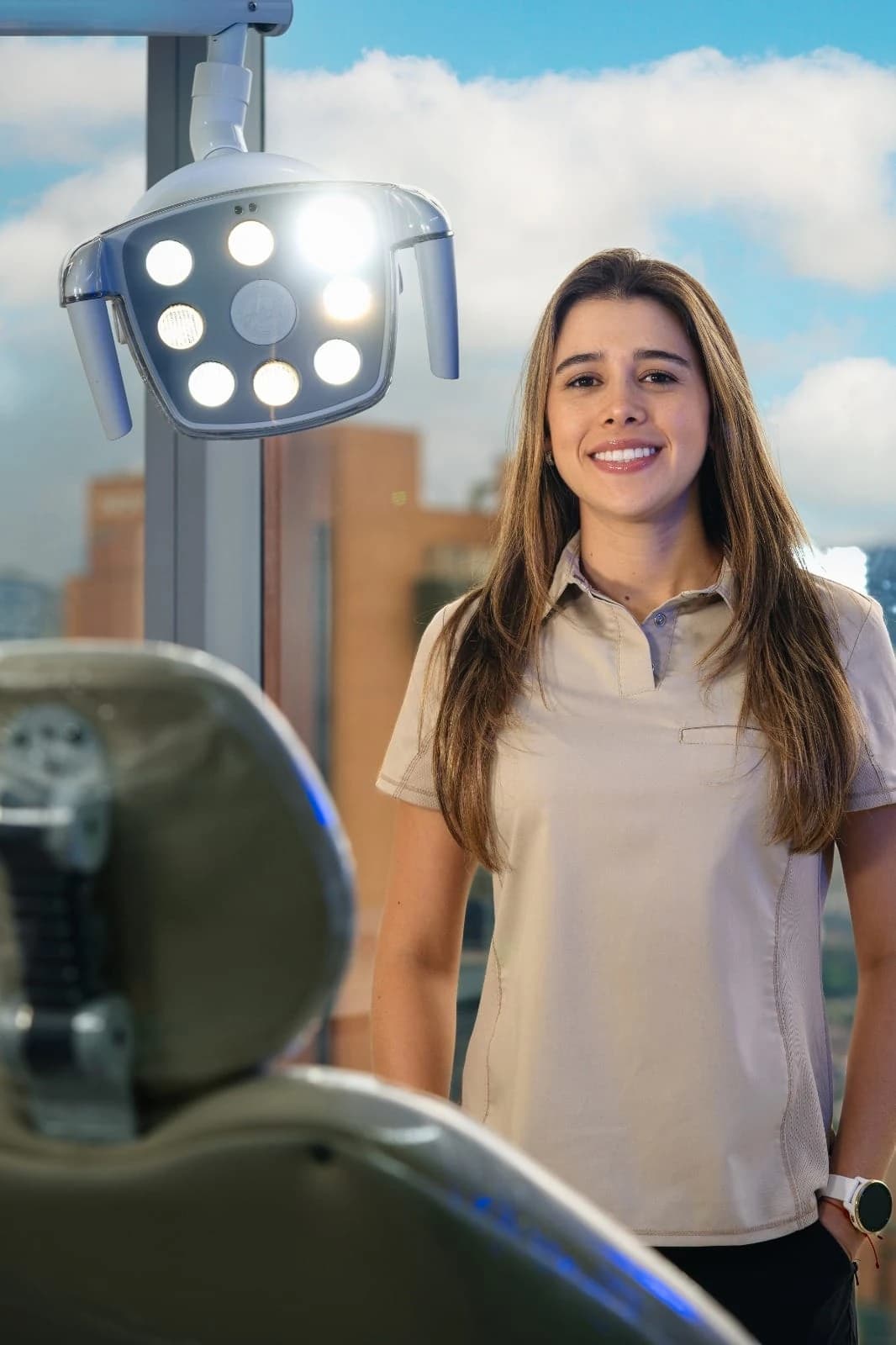 Paulina Gutierrez in a Colombia Care Dental operatory