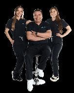 Three OralStudio team members in branded clothing